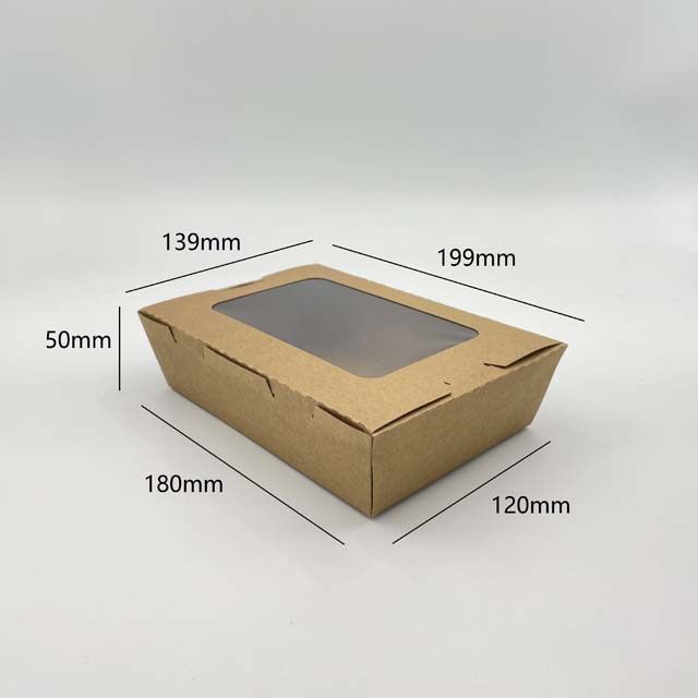 1200ml Takeaway Kraft Paper Box With Window